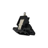 Kentech TF3018P2 2-Pin Figure 8 Chassis Socket Switched (Pack of 2) - 