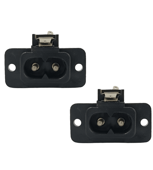 Kentech TF3018P2 2-Pin Figure 8 Chassis Socket Switched (Pack of 2) - 