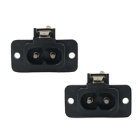 Kentech TF3018P2 2-Pin Figure 8 Chassis Socket Switched (Pack of 2) - 