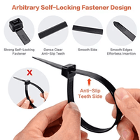 Kentech TIE150/T30RBK Heavy-Duty Nylon Cable Ties 3.6mm x 150mm – Black - 