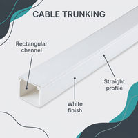 Kentech TRUYT4 PVC Cable Trunking (25mm x 40mm / 3m Length) - 