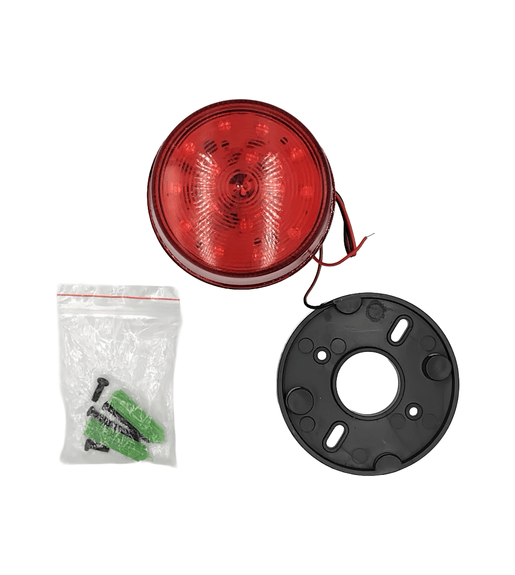 Kentech W09R / WD-11R 12V Red Strobe Warning Beacon - 