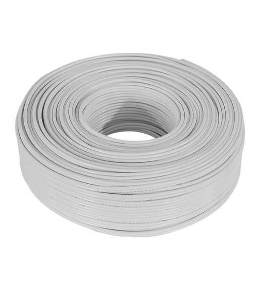 Kentech WSPK02 Ripcord Speaker Cable - Wire 0.5mm x 100m - White - 