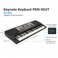 Keynote Keyboard PKN - 92UT 61 - key with Lighting Touch Function - 