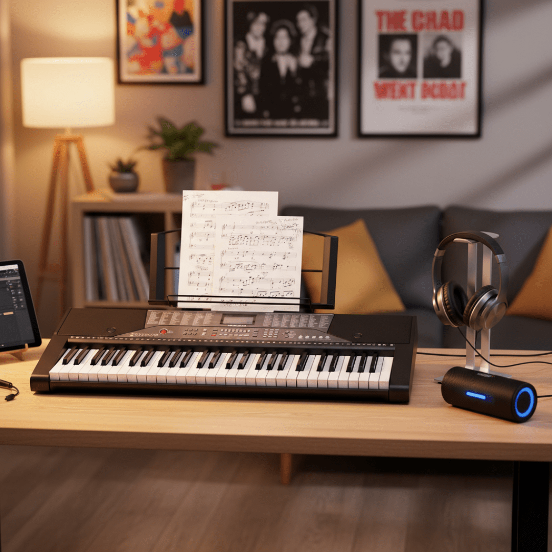 Keynotes Keyboard Keynote Keyboard PKN-93B 61 Key Standard with Bluetooth Keyboards ...