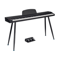 Keynote PKN-88 Portable 88-Key Digital Piano with Stand & 3-Pedal Unit (Black) - 