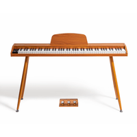Keynote PKN-88 Portable 88-Key Digital Piano with Stand & 3-Pedal Unit (Brown) - 