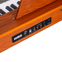 Keynote PKN-88 Portable 88-Key Digital Piano with Stand & 3-Pedal Unit (Brown) - 