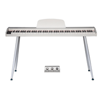 Keynote PKN-88 Portable 88-Key Digital Piano with Stand & 3-Pedal Unit (White) - 