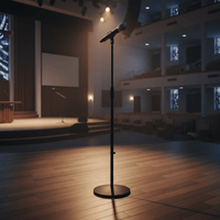 König & Meyer 26010 - 300 - 55 Straight Microphone Stand with Round Base - 4016842205493