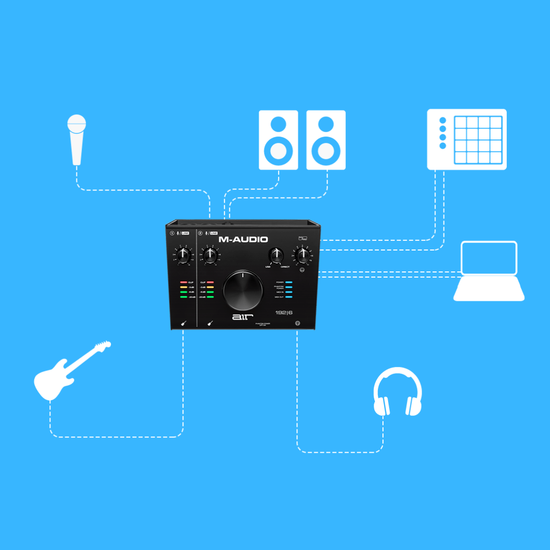 M-Audio AIR 192/6 Audio Inteface USB Audio/MIDI Interface with Mic M-Audio AIR 192/6 Audio Inteface USB Audio/MIDI Interface with Mic