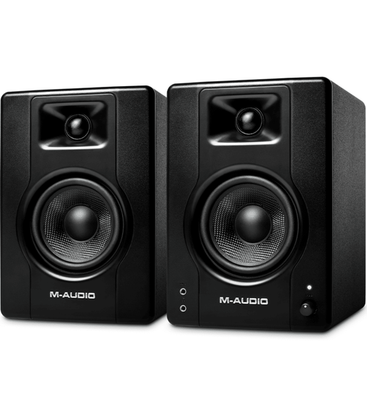 M - Audio BX4 Studio Monitors - Pair (1 Active, 1 Passive) - 0694318024805