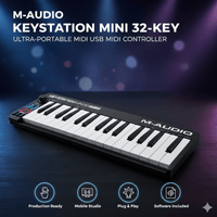 M - Audio Keystation MINI 32 - Key USB MIDI Controller - 694318024010