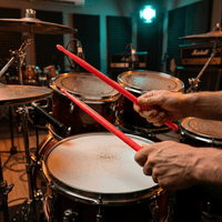 Matrix XHDS306 Pink 7A Nylon Tip Drum Sticks - 