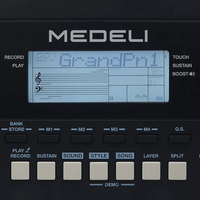 Medeli IK110 61-Key Lighted Touch-Sensitive Portable Keyboard - 8719147587405