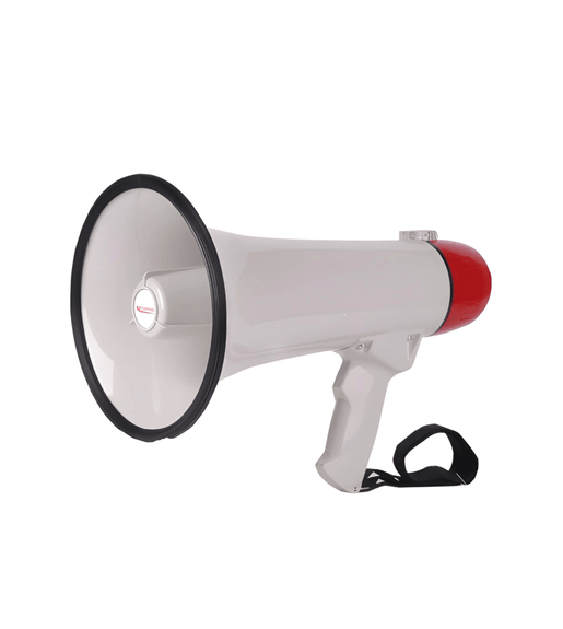 Megaphone 15W 12V with Siren + 20 Seconds Recording Function - 