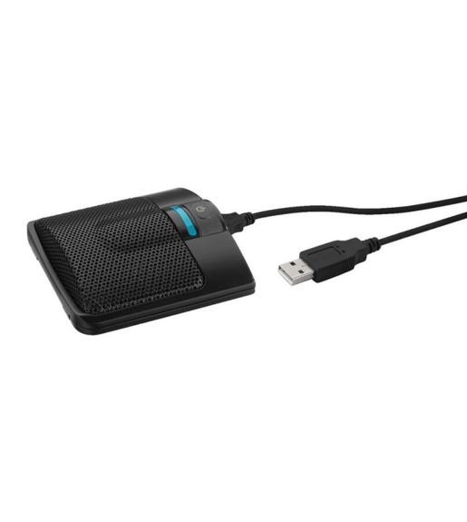 Monacor ECM-306BU/SW USB Boundary Microphone - Semi-Cardioid (Black) - 4007754274226