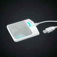 Monacor ECM-306BU/WS USB Semi-Cardioid Boundary Microphone White - 4007754274233