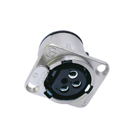 Neutrik NC3FD - V 3 - Pin Female XLR Chassis Connector – Vertical PCB Mount (D - Series) - 4049371066761