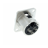 Neutrik NC3MD-L-1 3-Pin Male XLR Chassis Mount Connector - Nickel - 7613187000851