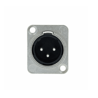 Neutrik NC3MD-L-1 3-Pin Male XLR Chassis Mount Connector - Nickel - 7613187000851