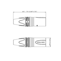Neutrik NC3MXX 3-Pole Male XLR Inline Cable Connector - 7613187000379
