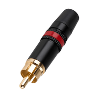 Neutrik Rean NYS373 - 2 RCA Plug Connector Red - 7613187010231