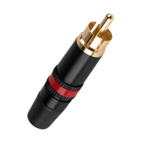 Neutrik Rean NYS373 - 2 RCA Plug Connector Red - 7613187010231