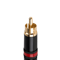Neutrik Rean NYS373 - 2 RCA Plug Connector Red - 7613187010231