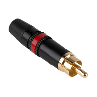 Neutrik Rean NYS373 - 2 RCA Plug Connector Red - 7613187010231