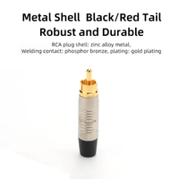 Neutrik RF2C-AU-0 RCA Phono Male Connector with Black Boot - 7613187015045