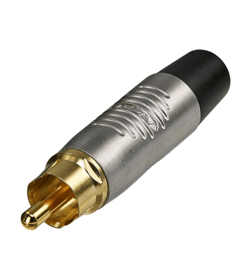 Neutrik RF2C-AU-0 RCA Phono Male Connector with Black Boot - 7613187015045