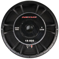 Nexus 18 - 800 Subwoofer Speaker Replacement - 