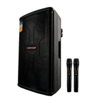 Nexus DJ-215PK 15″ Battery Powered Outdoor PA Speaker with 2 UHF Wireless Microphones - 