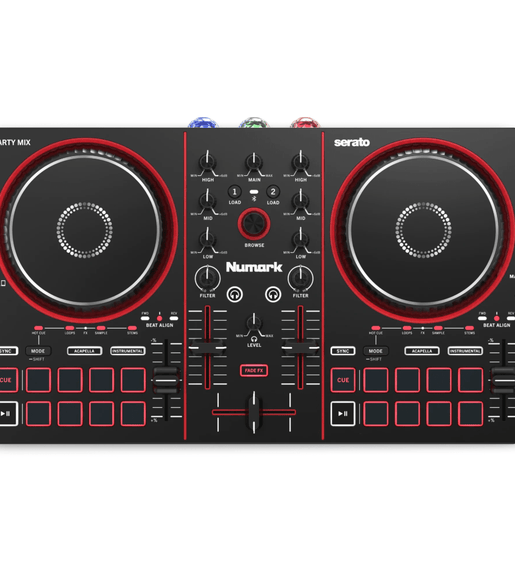 Numark Party Mix III 2-Channel DJ Controller with Built-in Light Show (Black) - 0676762192415