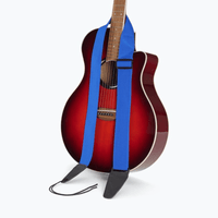 On - Stage GSA10BL Guitar Strap with Leather Ends - 659814497423