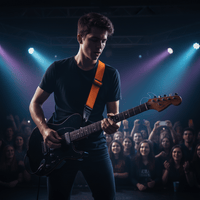On-Stage GSA10OR Polypropylene Guitar Strap with Leather Ends - Orange - 00659814497447