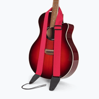 On - Stage GSA10RD Guitar Strap with Leather Ends - 659814497416