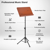On - Stage SM7312W Music sheet stand with Rosewood Bookplate - 659814909353