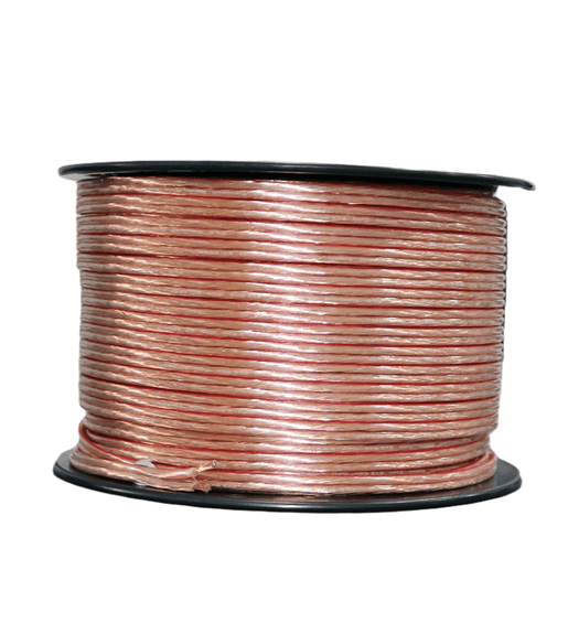 Pays WMONS4 2.5mm Clear Speaker Cable with Red & Blue Trace (100m Roll) - 
