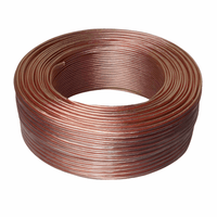 Pays WMONS4 2.5mm Clear Speaker Cable with Red & Blue Trace (100m Roll) - 