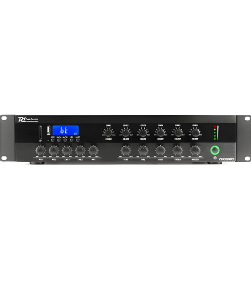 Pdm PDW500MP3 100V Powered Mixer Amplifier 400W Usb/sd/bt/fm 6 Zone - 8715693335347