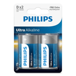 Philips D Size Alkaline Batteries 1.5v - 2 Pack - 8712581550448