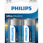 Philips D Size Alkaline Batteries 1.5v - 2 Pack - 8712581550448