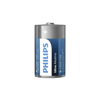 Philips D Size Alkaline Batteries 1.5v - 2 Pack - 8712581550448