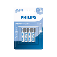 Philips LR03 AAA Power Alkaline Batteries 1.5V - 4 Pack - 4895229119024