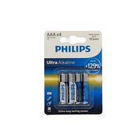 Philips LR03E4B/10 Ultra Alkaline AAA Battery (Box of 48 / 12 x 4-Packs) - 8712581646706
