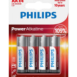 Phillips LR6P4B/10 AA Alkaline Batteries 1.5V - 4 Pack - 8712581549916