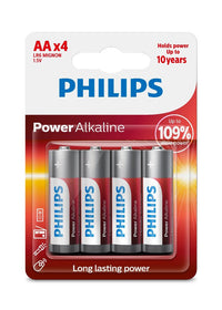 Phillips LR6P4B/10 AA Alkaline Batteries 1.5V - 4 Pack - 8712581549916