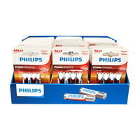 Phillips SXD6001F/10 Hook - up Battery Display Box Consists 44 Packs of 4 Pack Alkaline Batteries - 8712581561772